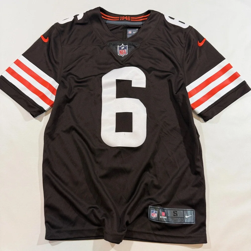 Nike Cleveland Browns Baker Mayfield Jersey Mens Small Brown Good NFL Football 6